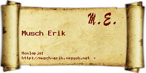 Musch Erik névjegykártya